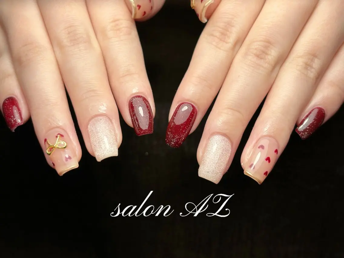 ネイル 長さ出し フットネイル フレンチネイル マグネットネイル ニュアンスネイル ハンドネイル salon AZのネイルデザイン