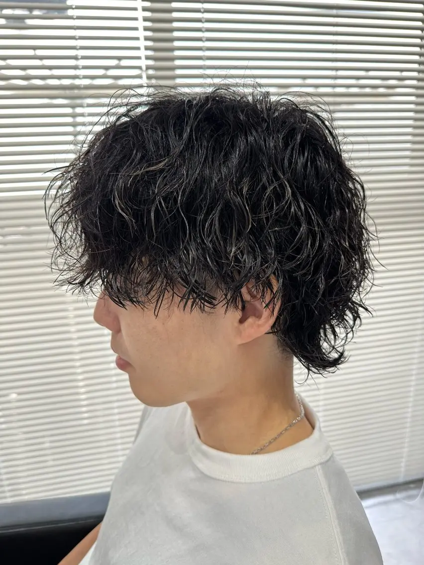 ショート パーマ メンズ ユウ🪄 パーマ指名No1のヘアスタイル