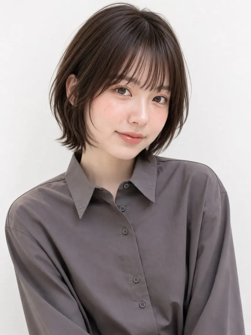 ミディアム カラー ボブ 似合わせカット カット ヘアカラー トリートメント 銀座/モテ🤍垢抜け レイヤー/ナナコのヘアスタイル