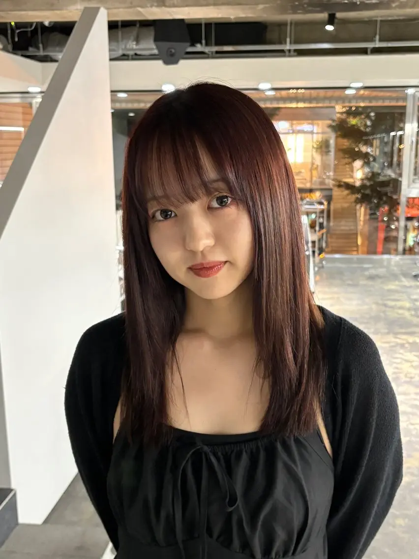 ロング カラー ブリーチ ブリーチなしカラー sho 【ハイトーンカラー】のヘアスタイル
