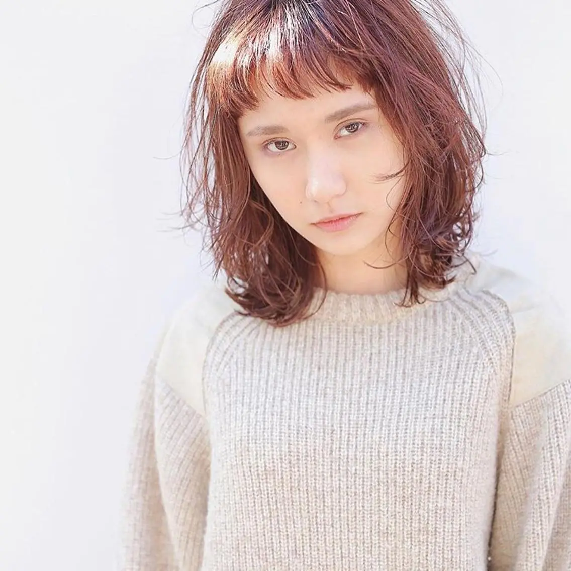 ミディアム カラー カット ヘアカラー トリートメント 坂本 裕介のヘアスタイル