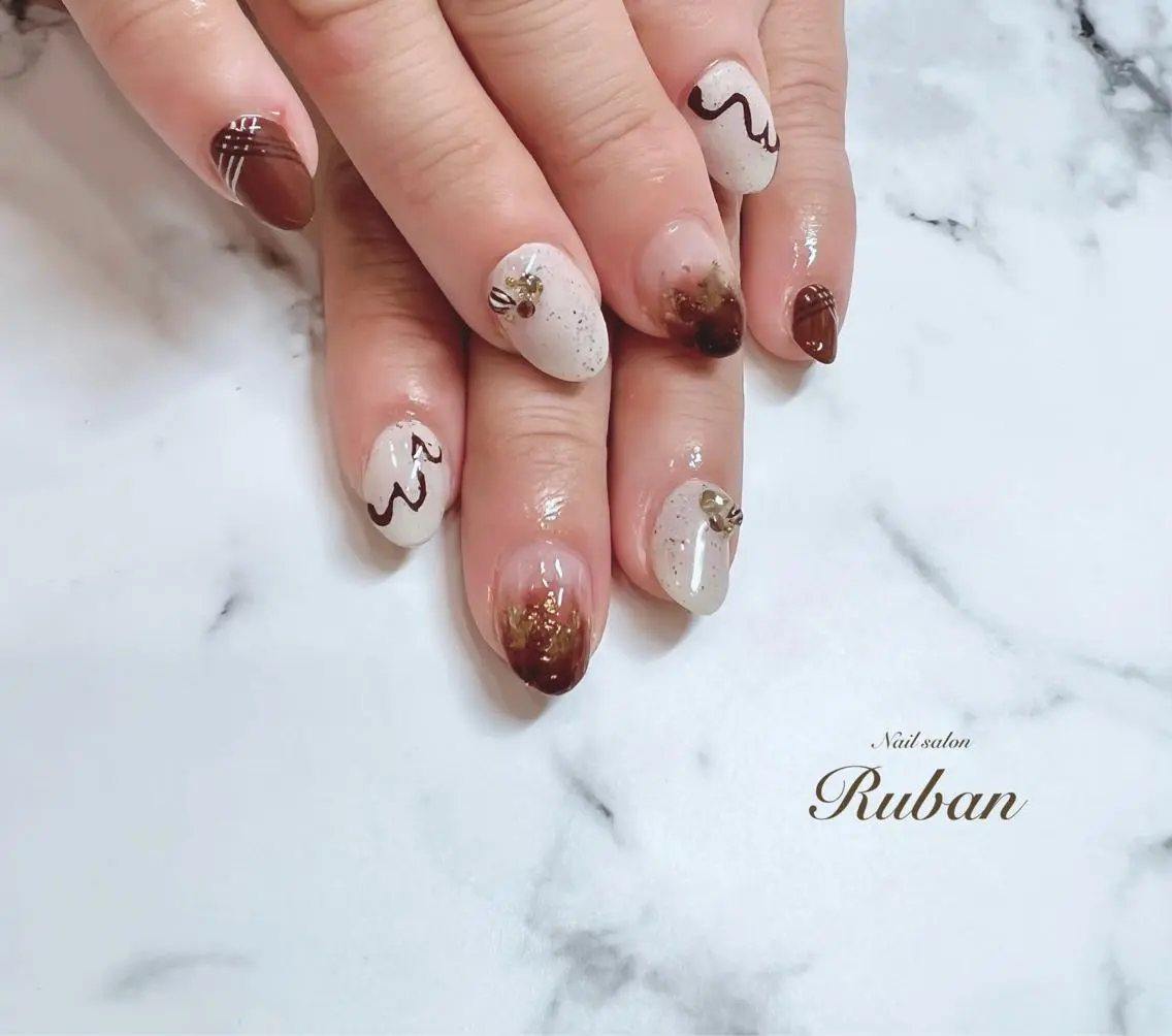 ネイル バレンタイン Nail salon Rubanのネイルデザイン