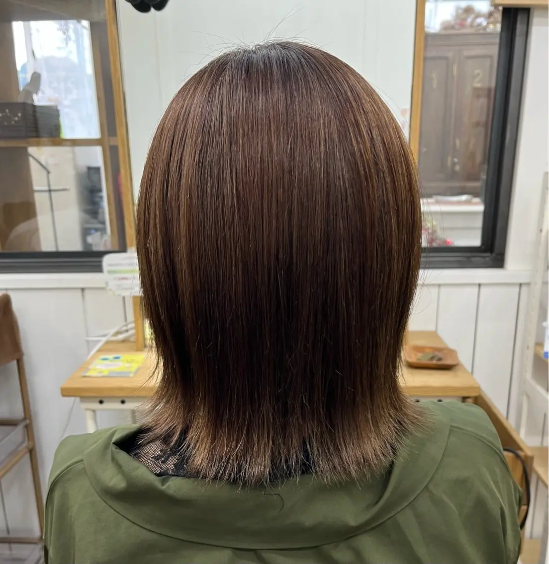 ミディアム カラー パーマ 髪質改善 トリートメント カット ヘアカラー トリートメント YUIMARL 倉敷店🌸SAEのヘアスタイル