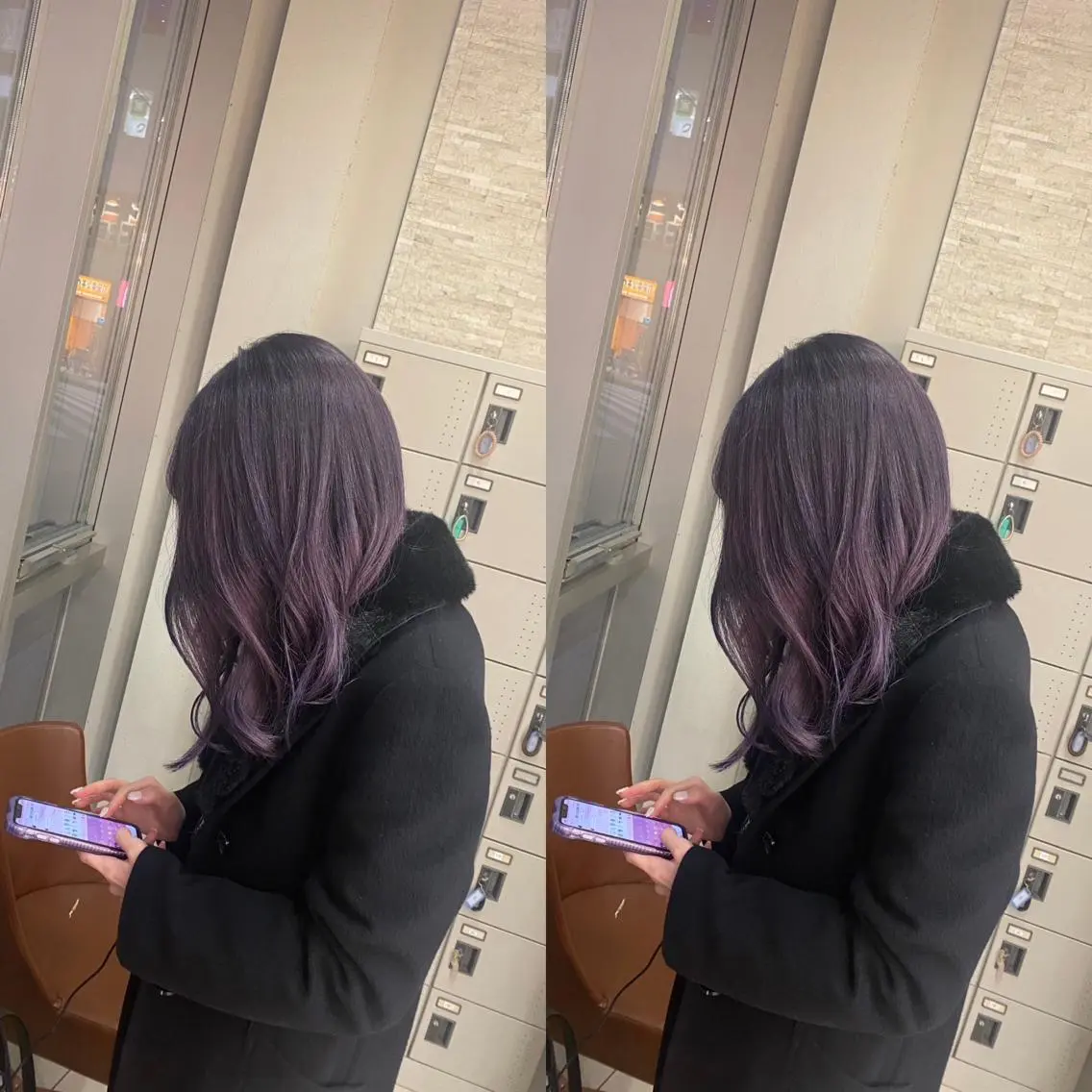セミロング カット ヘアカラー トリートメント Y Uのヘアスタイル