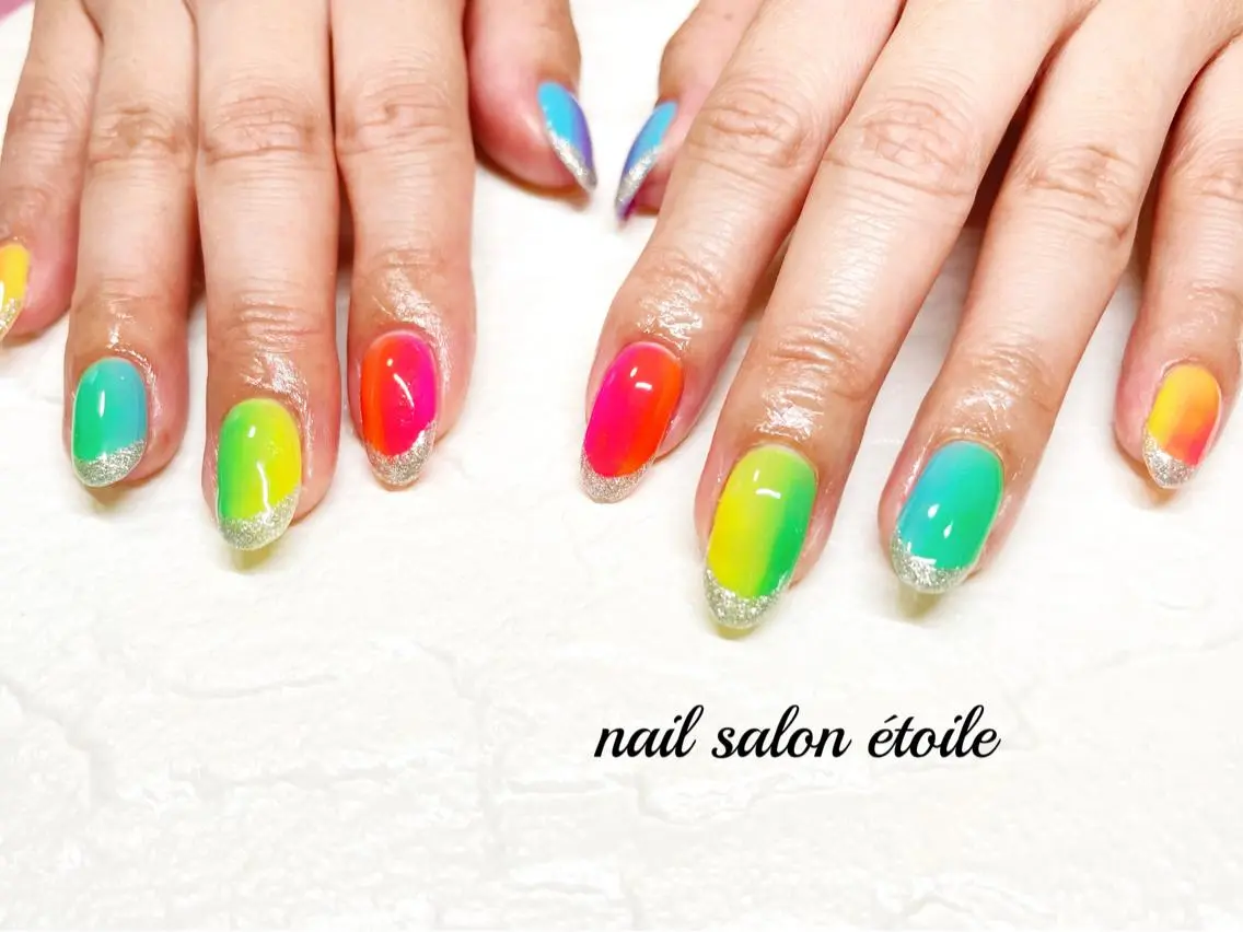 ネイル フレンチネイル ジェルネイル グラデーション ハンドネイル nail salon étoileのネイルデザイン