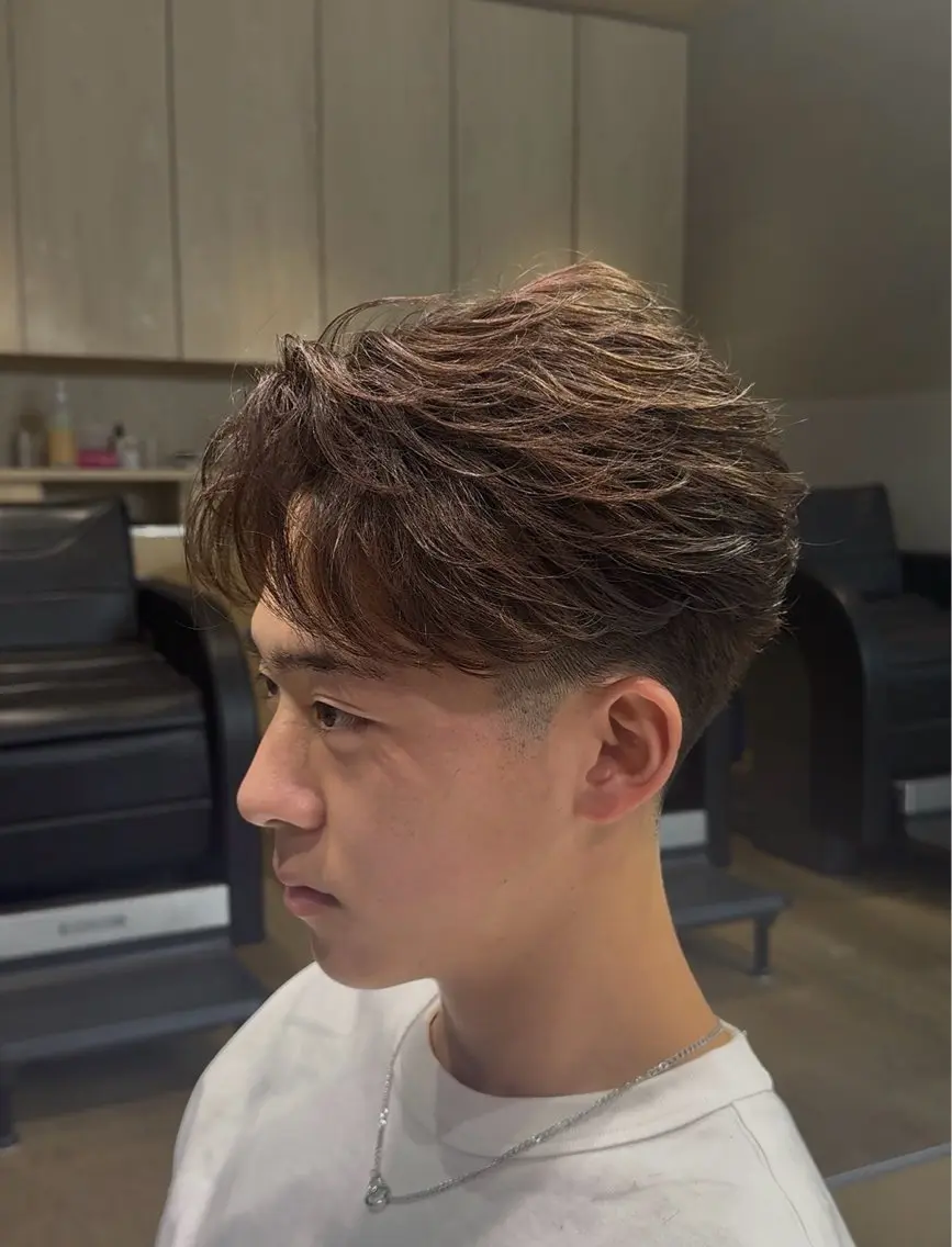 パーマ メンズ カット パーマ fifth天神 安藤冬晴のヘアスタイル