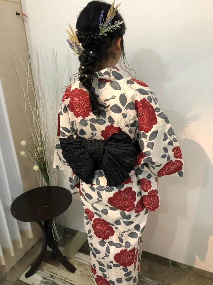 浴衣の着付け+ヘアセットの写真