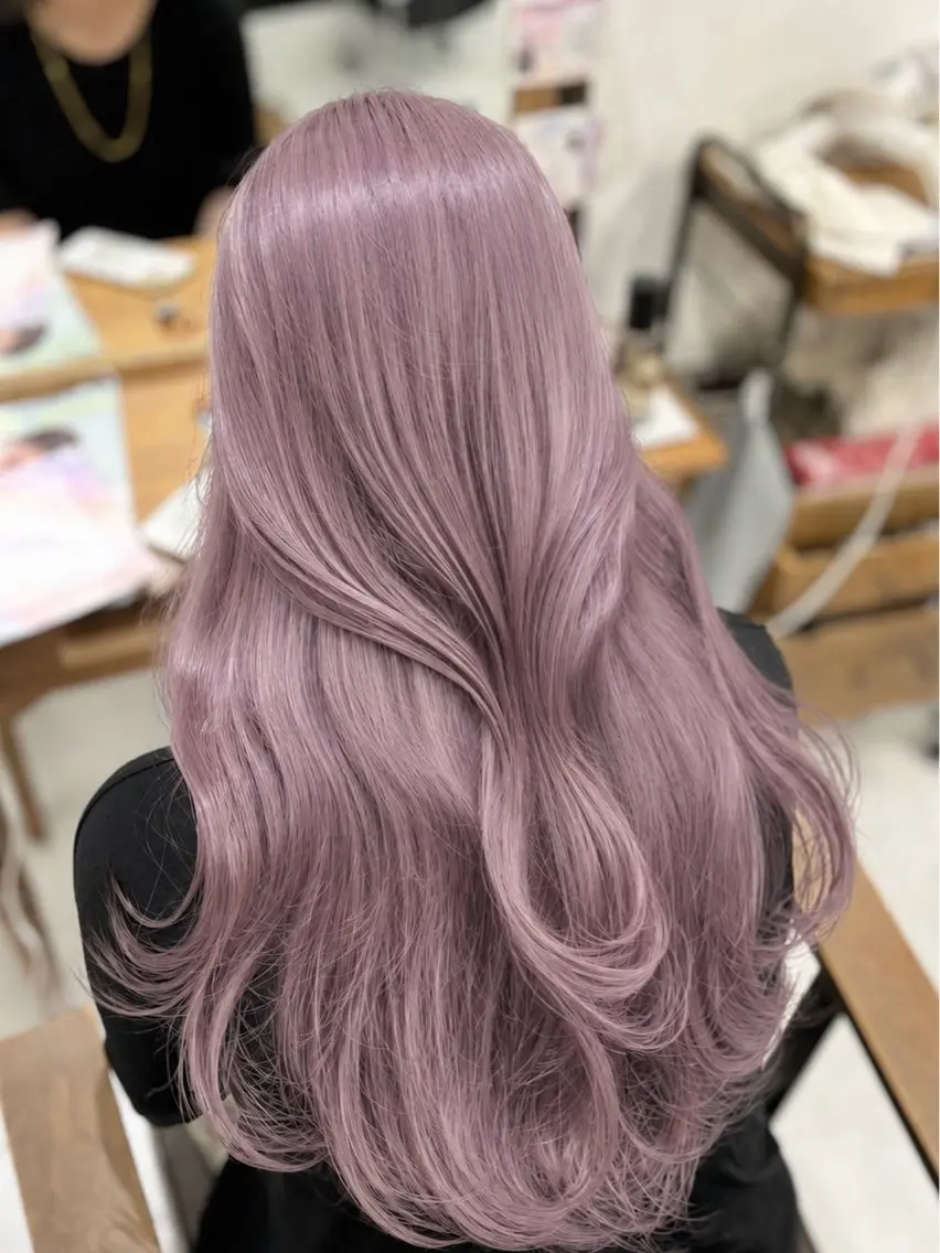 ロング カラー カット ヘアカラー ❤️‍🔥ハイトーン /レイヤー/IORIのヘアスタイル