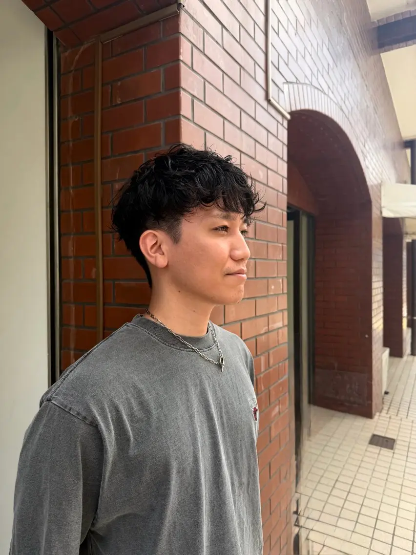 パーマ メンズ メンズパーマ カット パーマ 保坂 駿太郎のヘアスタイル