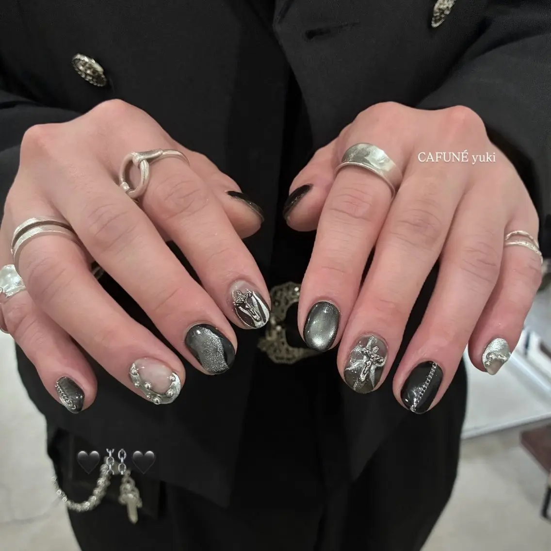 ネイル ハンドネイル 🎼CAFUNÉ_ TOKYO.•*¨のネイルデザイン