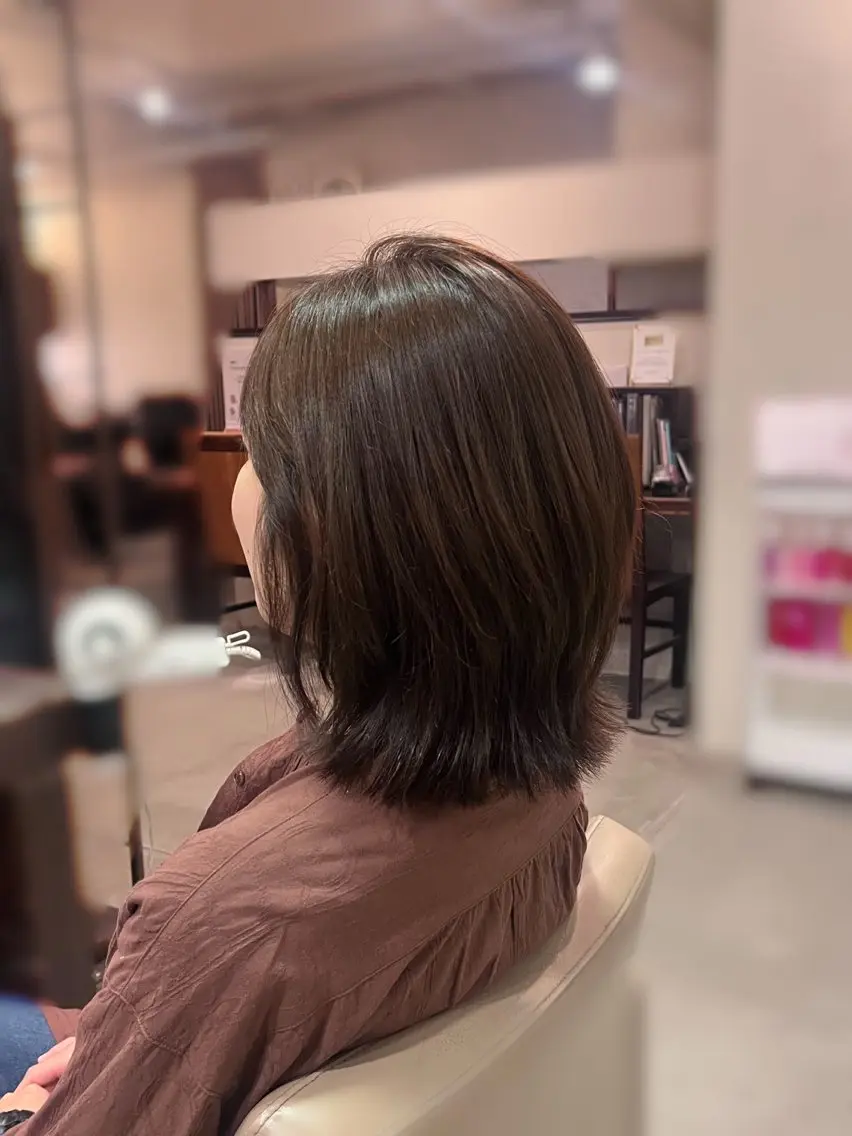 ミディアム ハッシュカット レイヤーカット ウルフカット SUZUNO🤎ボブ レイヤー🫧顔周りのヘアスタイル