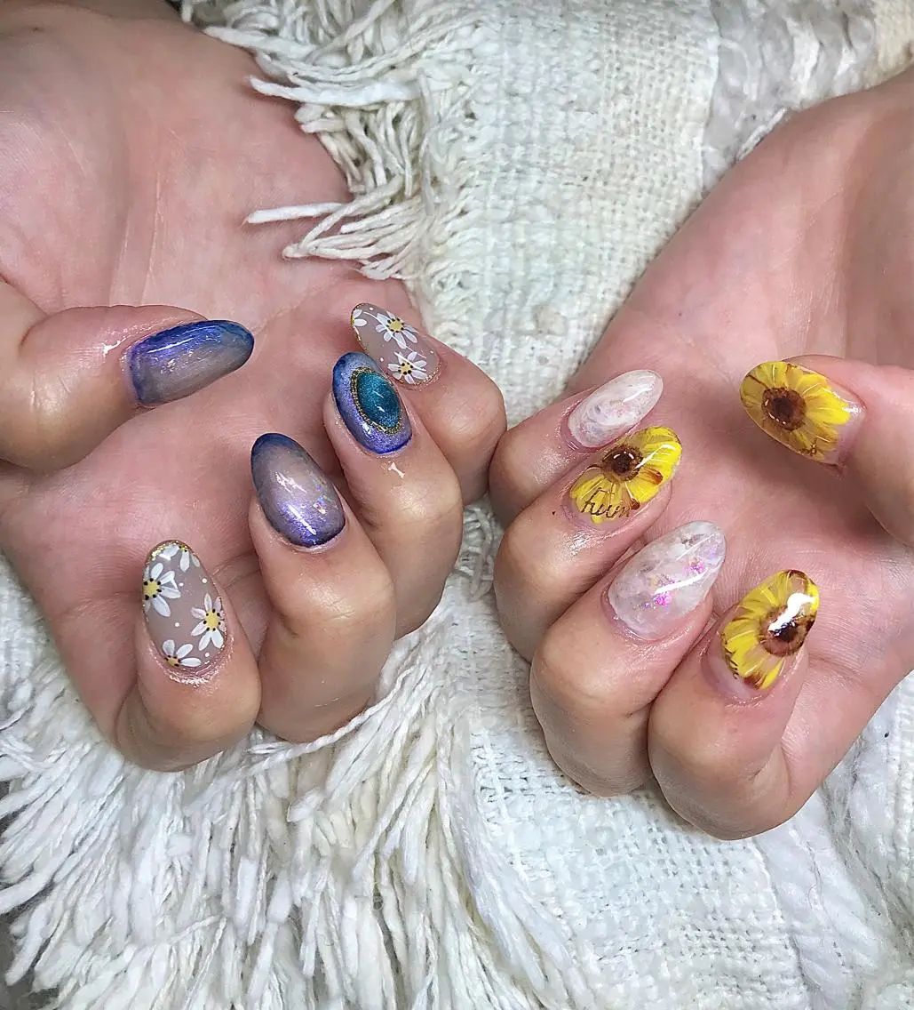ミディアム パーマ ヘアアレンジ メンズ キッズ ネイル マツエク・マツパ el. by Aoのネイルデザイン