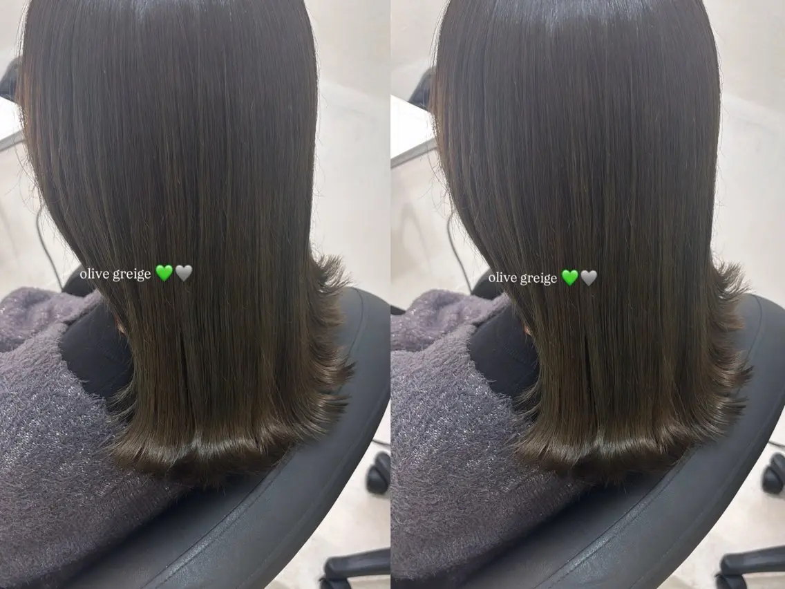 ミディアム 艶カラー/縮毛矯正 asukaのヘアスタイル