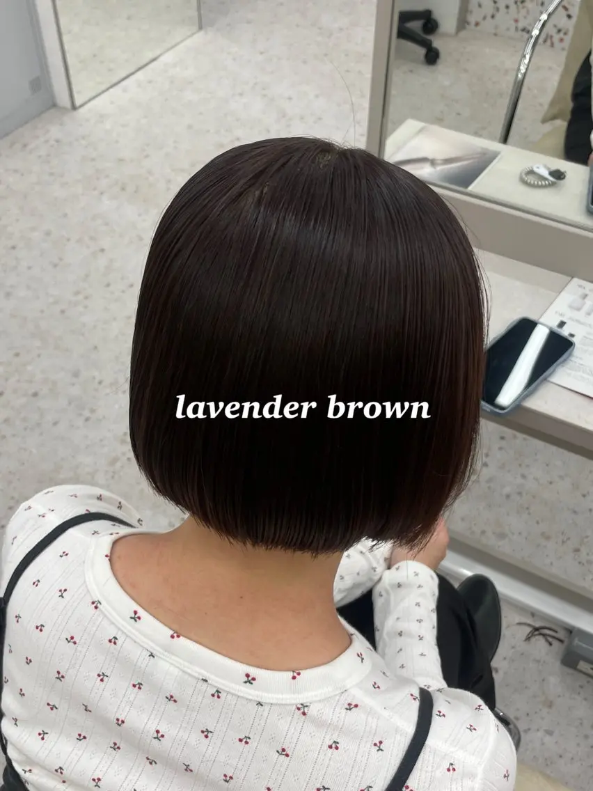 ショート ラベンダーブラウン 髪質改善 韓国風ヘア ヘアカラー COCO_ Minonのヘアスタイル