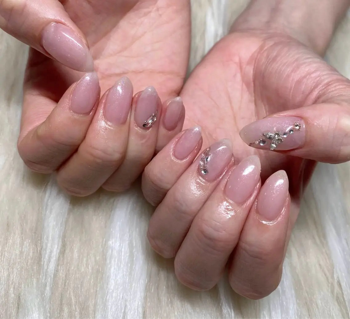 ネイル ボルドー 長さ出し フレンチネイル ジェルネイル グラデーション ハンドネイル Nail&eye Belire 新宿のネイルデザイン
