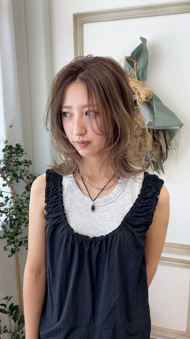 ミディアム カラー カット ヘッドスパ merc.🎀 せのおのヘアスタイル