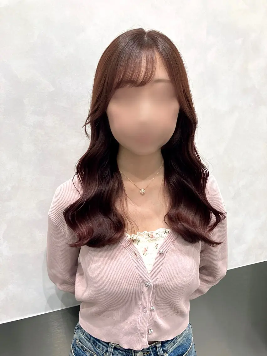 ロング カラー カット ヘアカラー トリートメント 💖ブリーチなし透明 感💖ASAHIのヘアスタイル