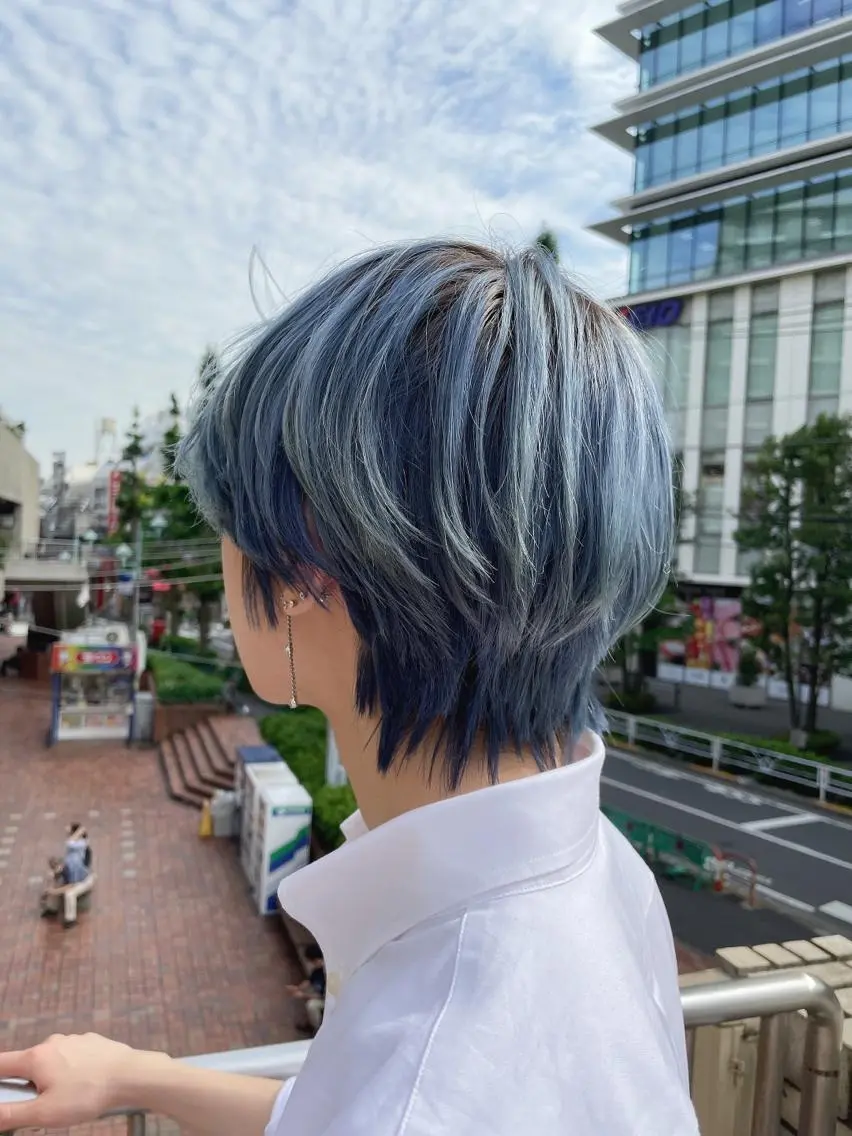 韓国カット（メンズ）　30分　#マッシュ　#センターパート　#毛流れ ダウンパーマの写真