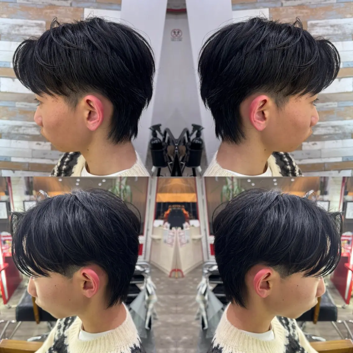 ミディアム メンズ センターパート 看板犬がお出迎え◎ 初めてでも安心◎のヘアスタイル