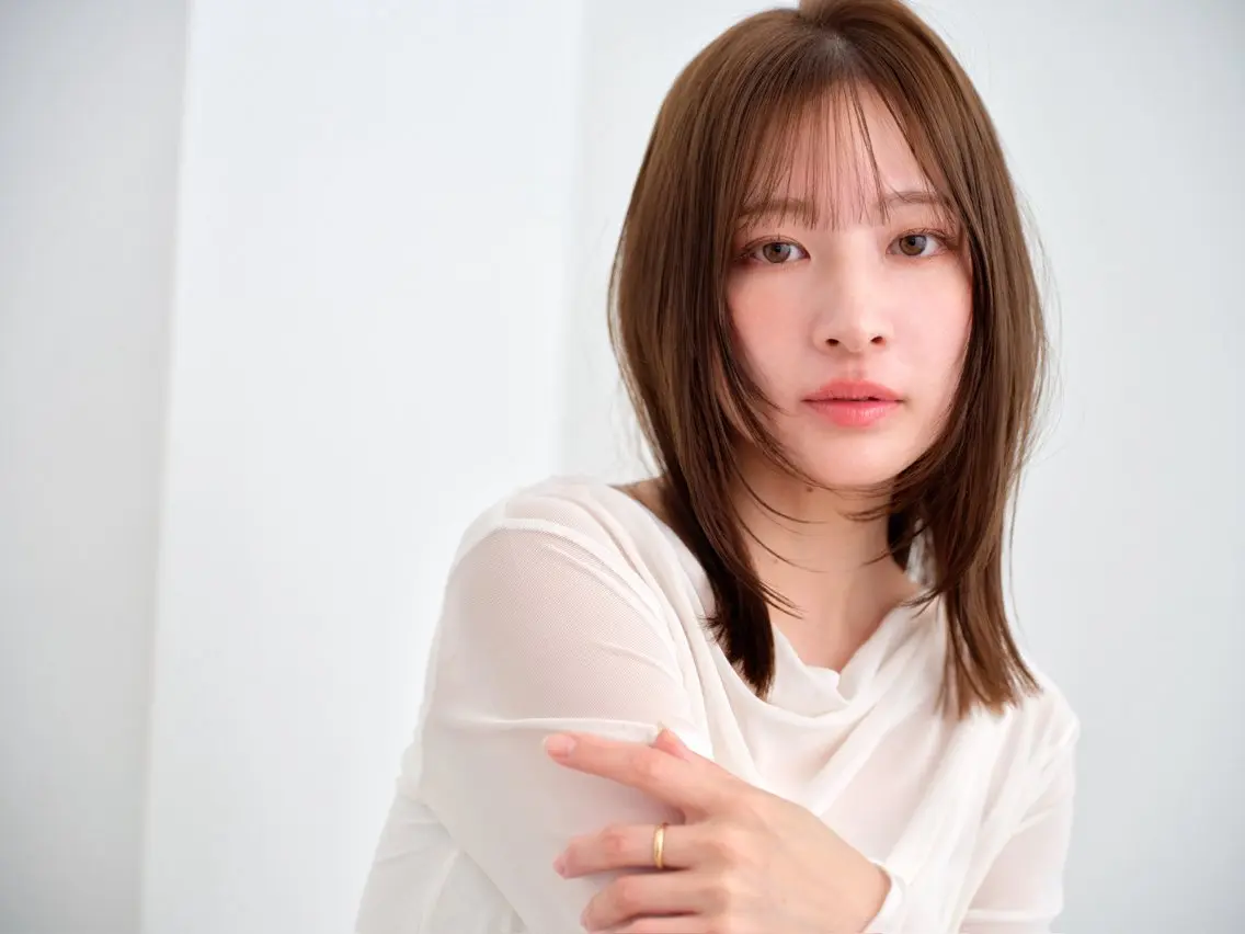 セミロング カラー manarino マリのヘアスタイル