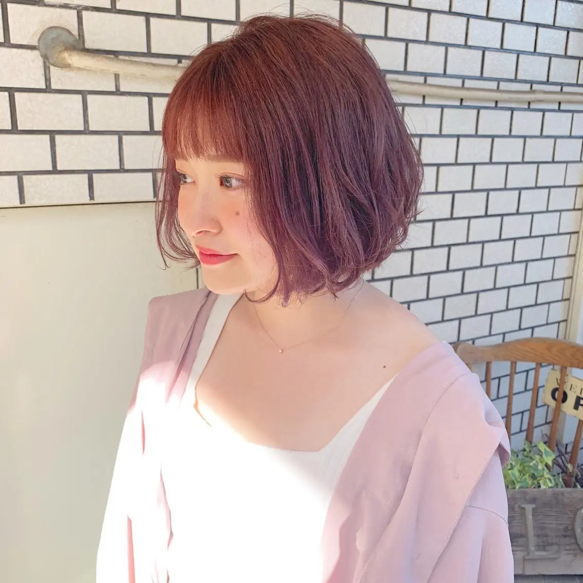 ショート カラー ブリーチ ピンクカラー HARUKA ⭐️モデル募集中⭐️のヘアスタイル