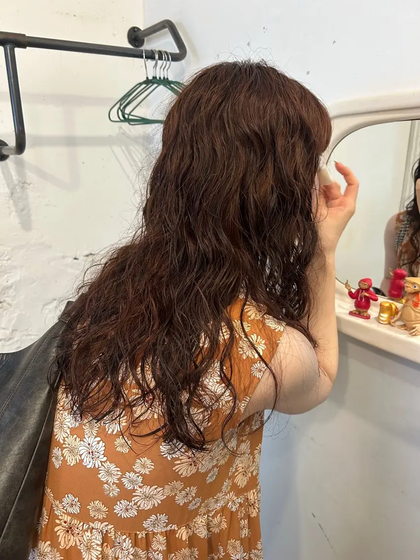 セミロング パーマ セミロングパーマ カット ヘアカラー パーマ トリートメント *UNU* RICOのヘアスタイル