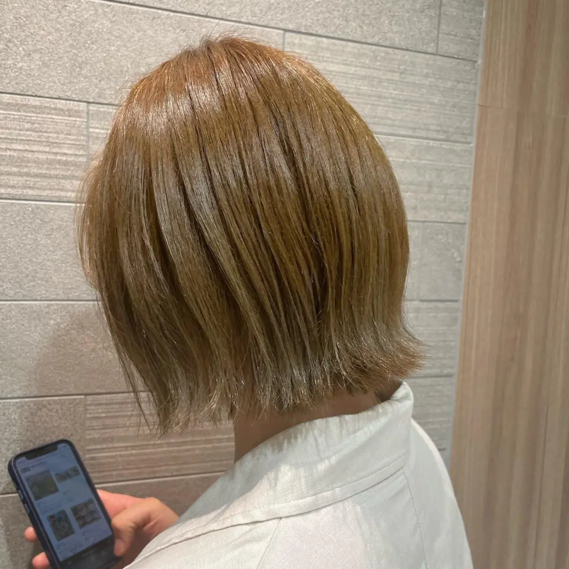 🌺夏に向けて🌴ボブカット＋ハイライト(ブリーチ)＋全体カラー＋1stepトリートメント🌼の写真