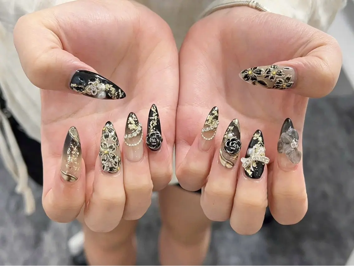 ネイル アートネイル オーロラネイル フレンチネイル ジェルネイル グラデーション ハンドネイル Sora nail 長さ出し専門店のネイルデザイン