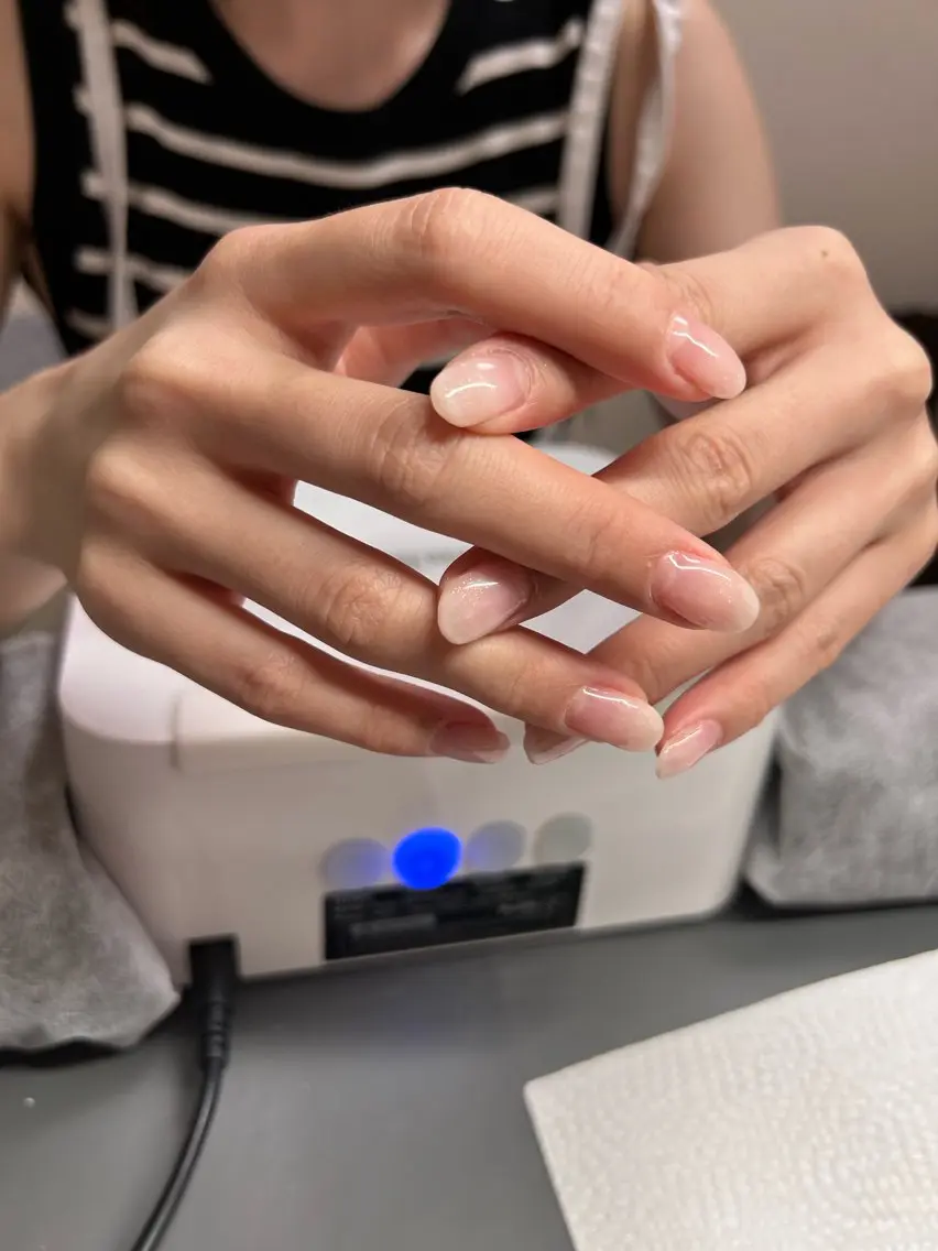 ネイル グラデーション ラメ(グリッター) オフィスネイル ピンク Bell Nailのネイルデザイン