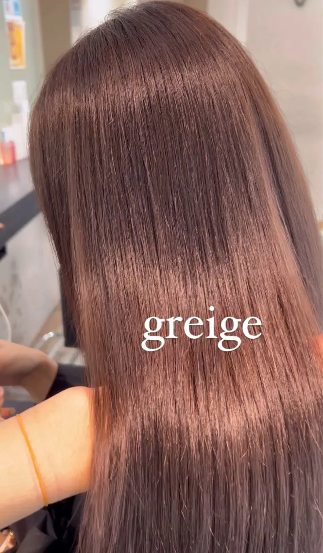 カラー ブリーチ 透明感カラー グレージュ 二宮 陽太のヘアスタイル