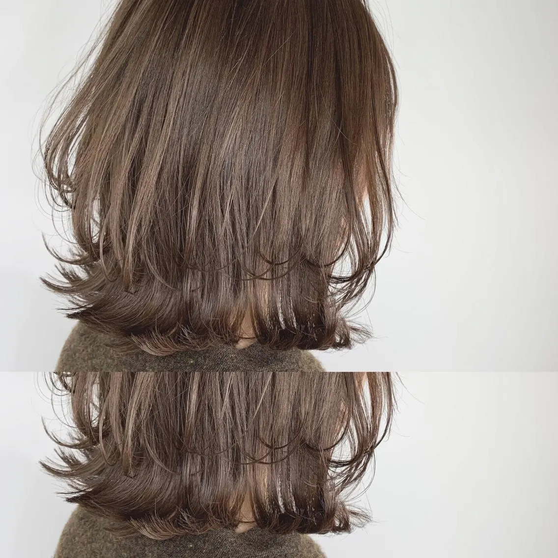 ミディアム レイヤーカット カット ヘアカラー トリートメント 【White京橋】 岸 拓斗のヘアスタイル
