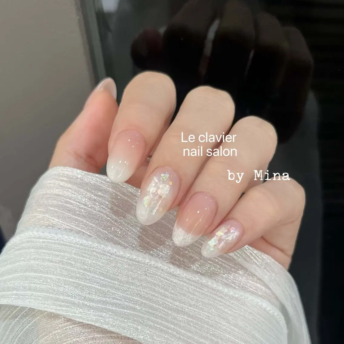 ネイル 長さ出し フレンチネイル ジェルネイル 韓国ネイル マグネットネイル ハンドネイル ハンドケア Mina Nailのネイルデザイン