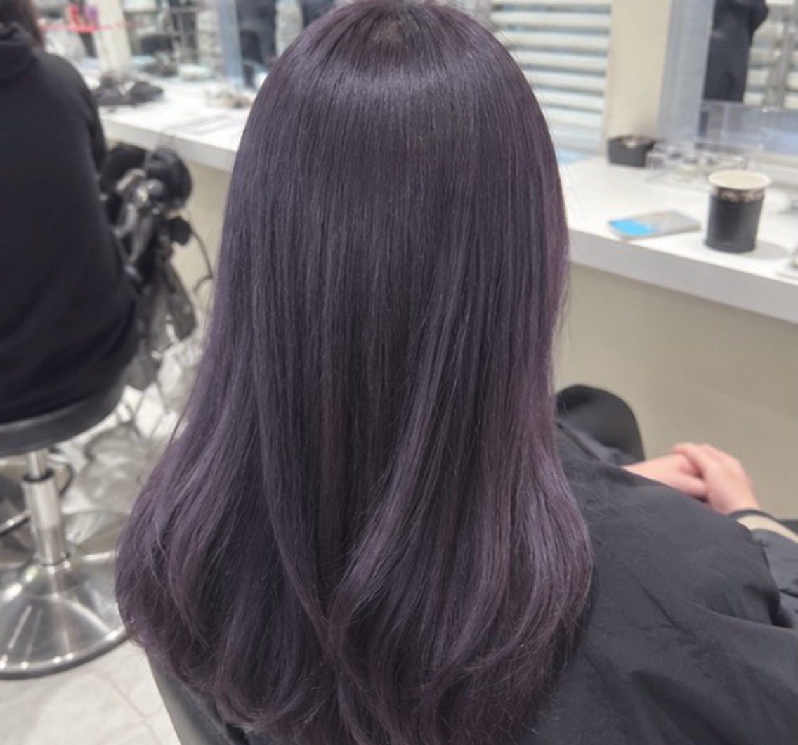セミロング matsuri モテ艶ラベンダー❤︎のヘアスタイル