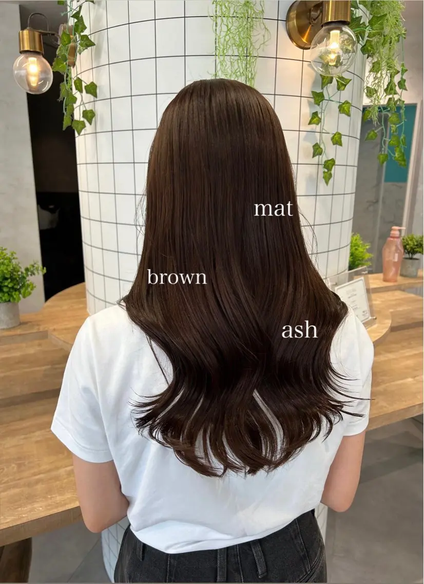 セミロング 顔周りカット レイヤーカット ヘアカラー トリートメント 柴田樹/大人可愛い 艶髪カラー/髪質改善のヘアスタイル