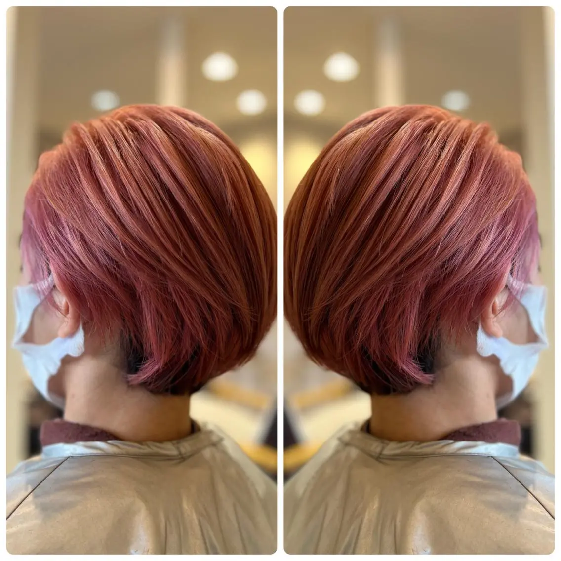 ショート カラー ピンクカラー ヘアカラー トリートメント 小山内 龍一郎 店長のヘアスタイル