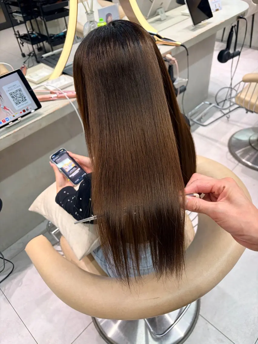 ロング カラー カット 縮毛矯正 トリートメント 《髪質改善✖️オリー ブ🧸》小嶋拓也のヘアスタイル