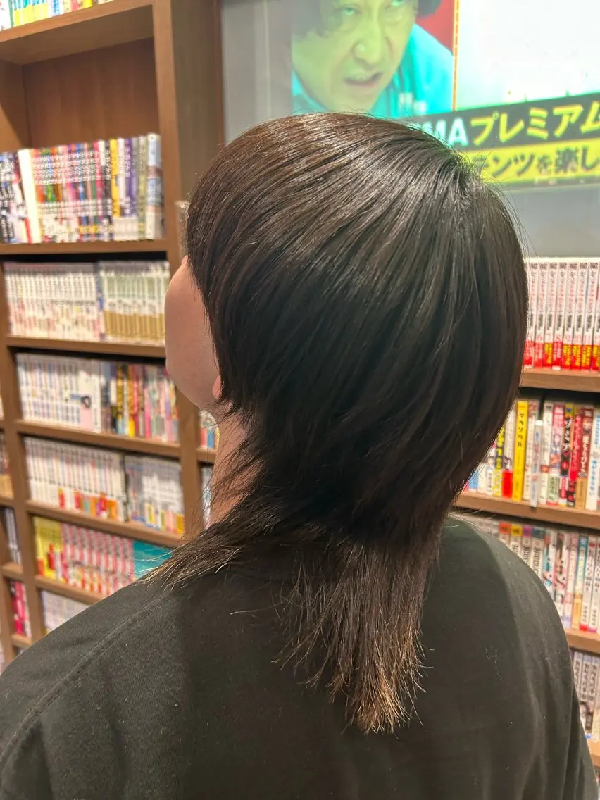 パーマ メンズ メンズウルフカット 縮毛矯正 ウルフカット 仲野 空悟@モデル募集中のヘアスタイル