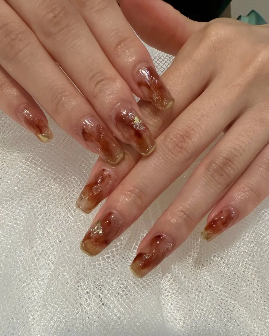 ネイル 大理石ネイル(マーブル) ニュアンスネイル ハンドネイル private. nailsalonのネイルデザイン