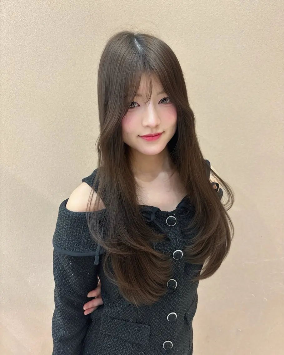 ロング カット ヘアカラー トリートメント ブリーチなし透明感 カラー/松沢州途のヘアスタイル