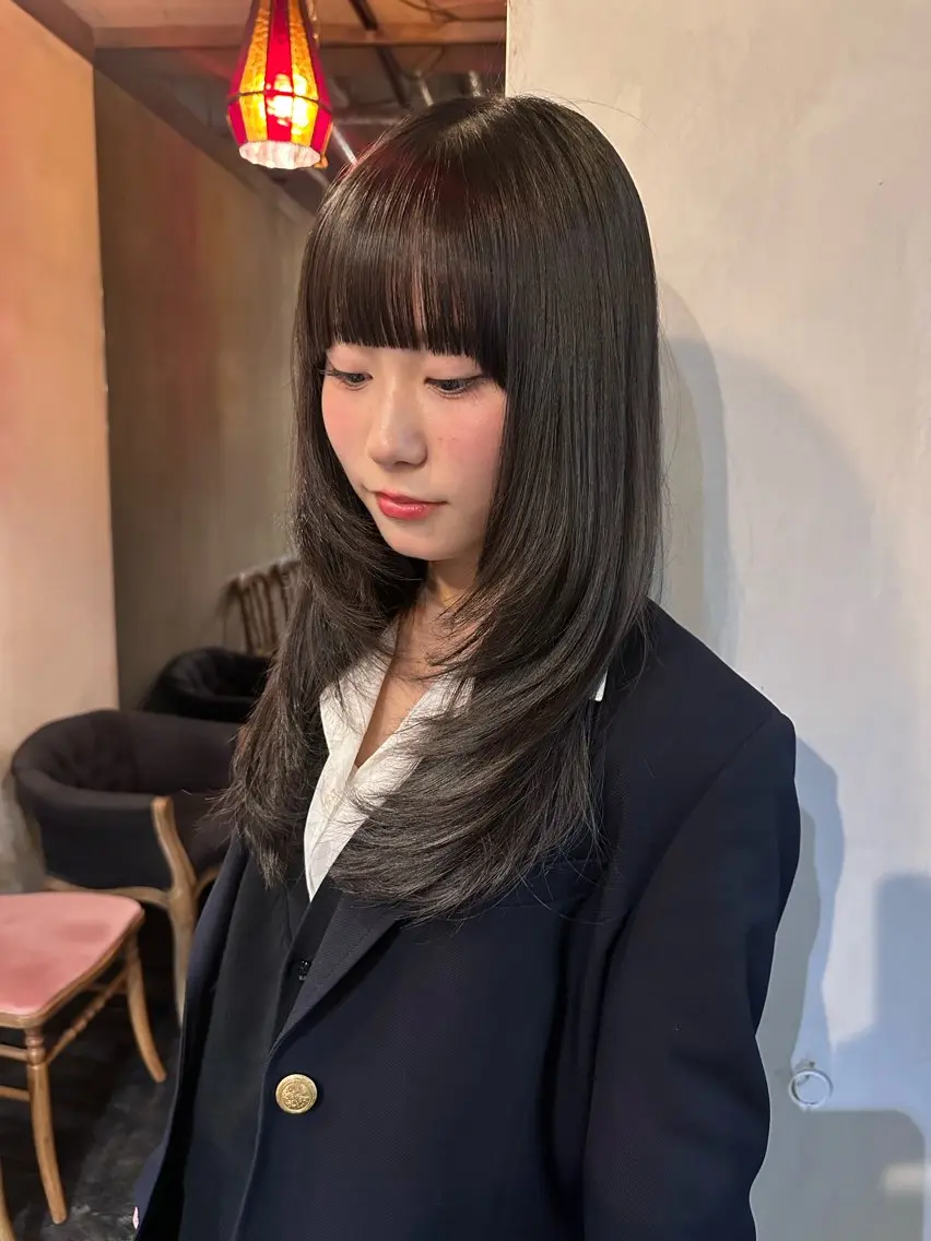 セミロング カットモデル/カラー rionのヘアスタイル