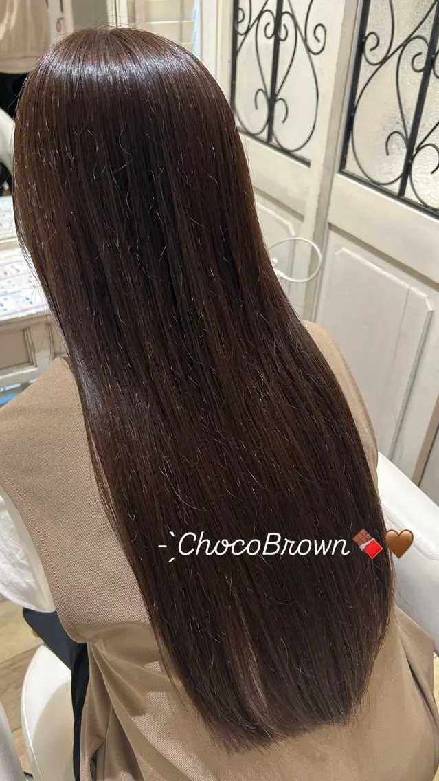 ロング カラー ブラウンカラー 透明感カラー カット ヘアカラー 遠藤 美空のヘアスタイル