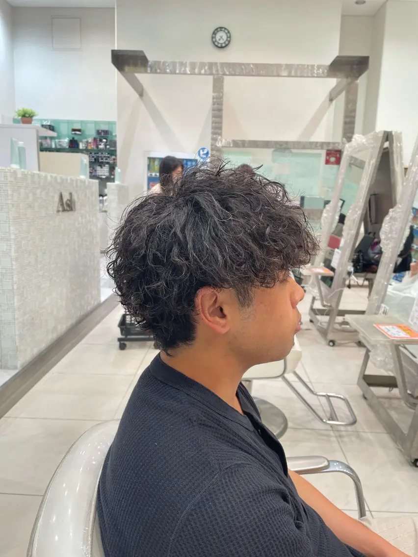 ショート パーマ メンズ カット パーマ トリートメント メンズパーマ特化 真栄平有希のヘアスタイル