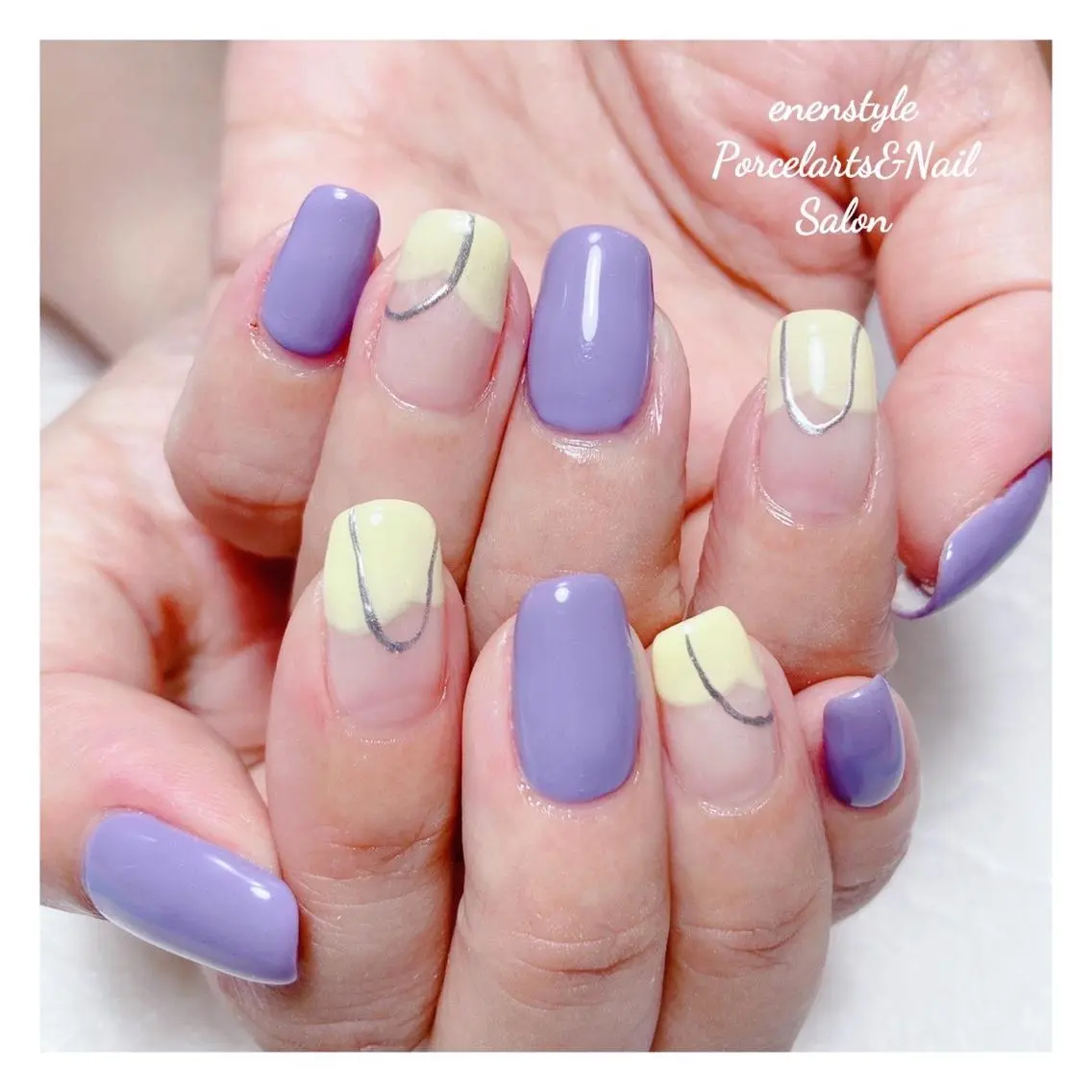 ミディアム ネイル 🐾enen style 🐾のネイルデザイン
