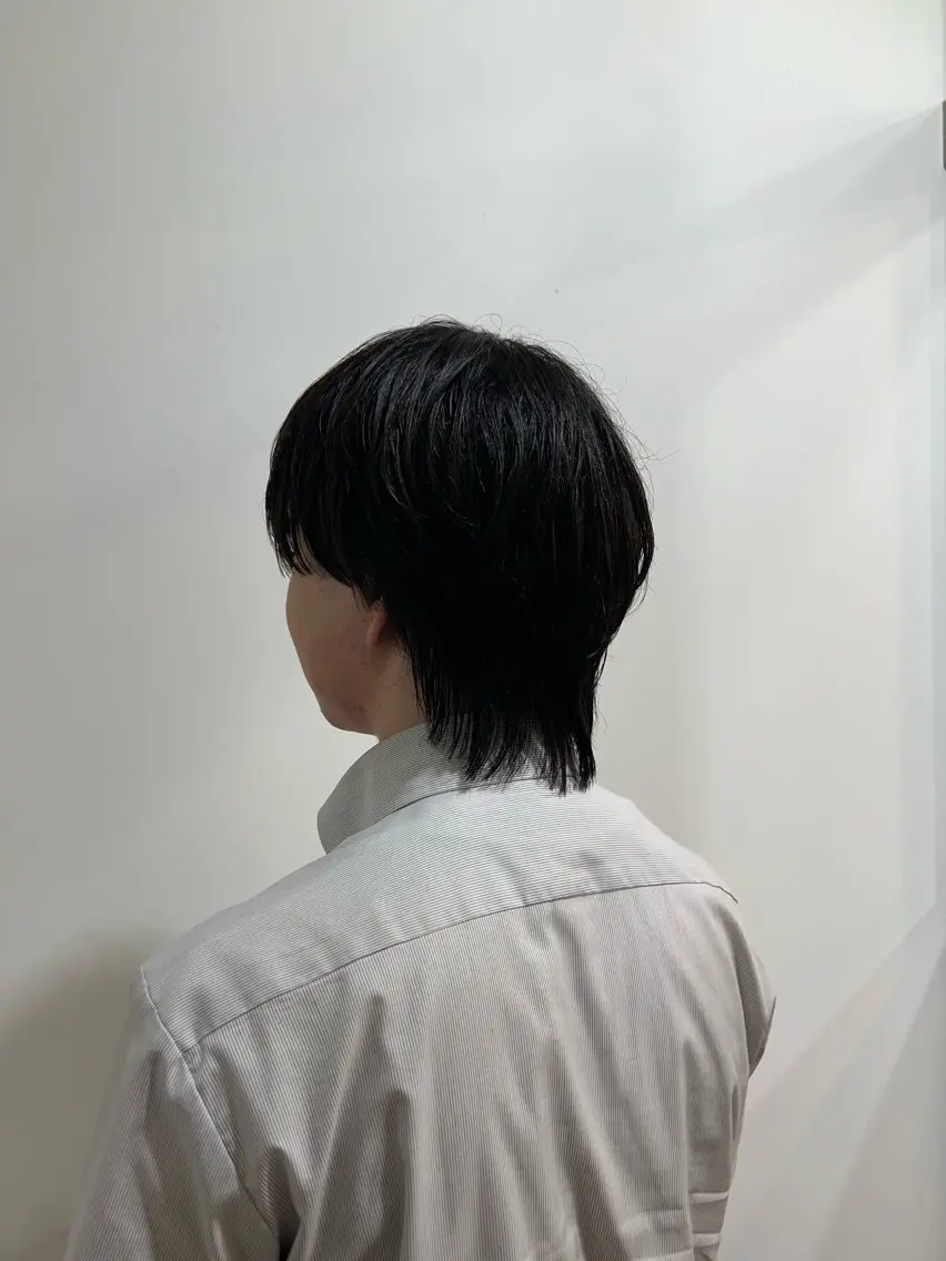 メンズ マッシュウルフ マッシュ メンズウルフカット ウルフカット カット ワタナベ モカ🦢ダブルカラーのヘアスタイル