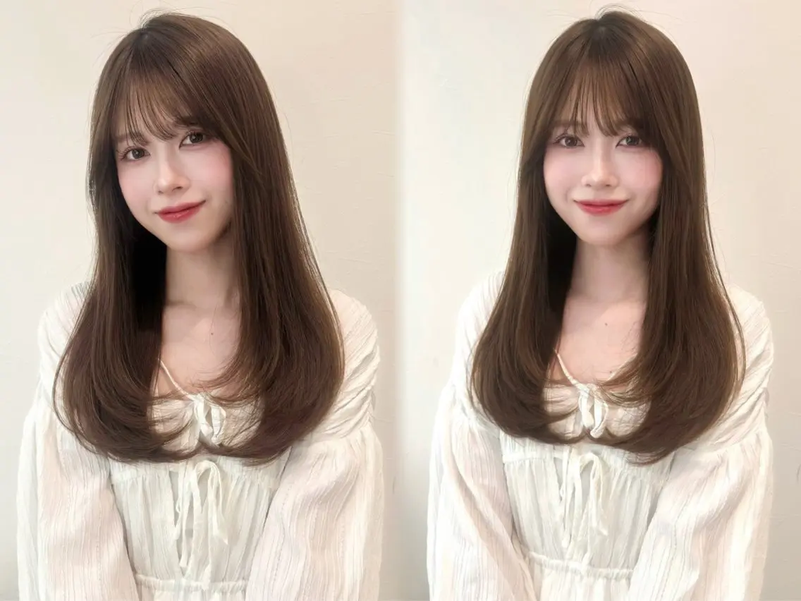 ロング カラー ヘアカラー トリートメント ここな/暖色カラー 🧡束感マツエク🌼のヘアスタイル