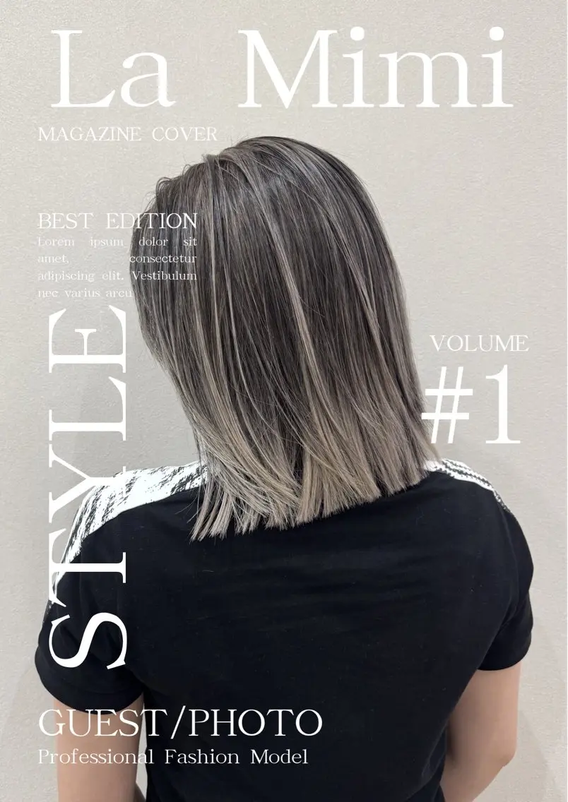 ミディアム カラー アッシュ バレイヤージュ ミストバング ブリーチ ケアブリーチ ヘアカラー 🫧La Mimi YUI🫧のヘアスタイル