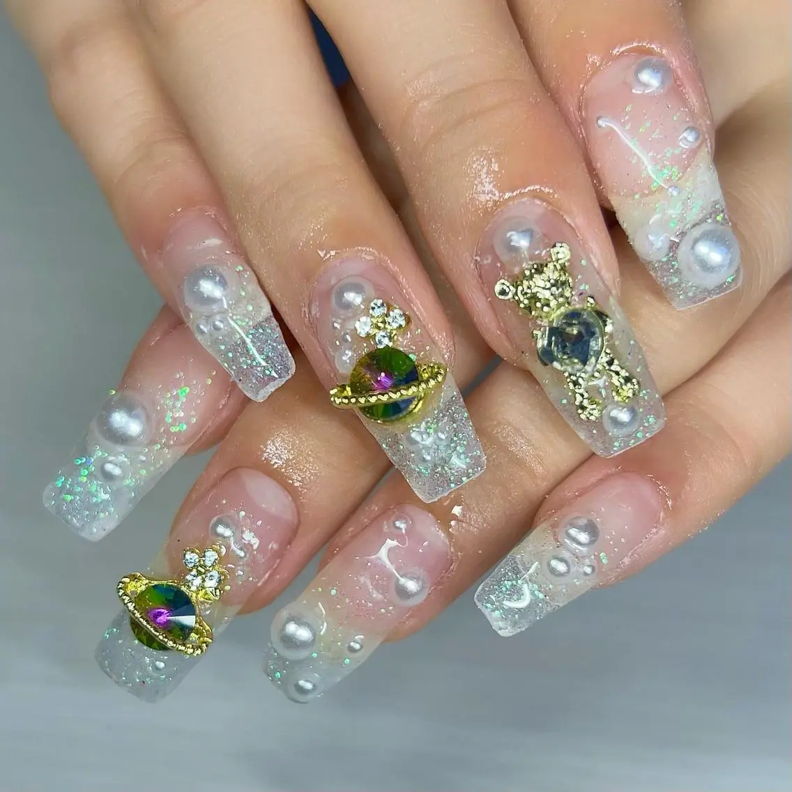 ネイル クリアネイル ハンドネイル 【Yappy🌈】 💖P-tanaのネイルデザイン