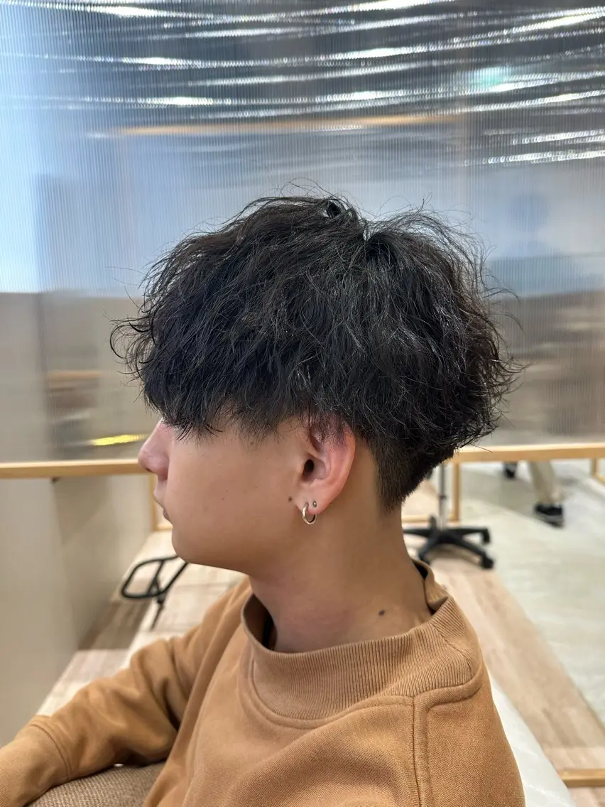 【ミニモ限定】メンズカット➕ダメージレス波巻き、ツイスパ、ケアトリートメントパーマの写真