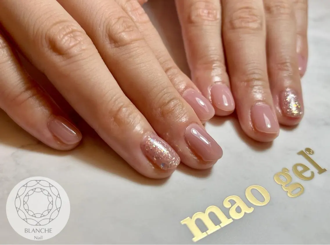 ネイル ジェルネイル オフィスネイル パラジェル シンプルネイル BLANCHE Nailのネイルデザイン