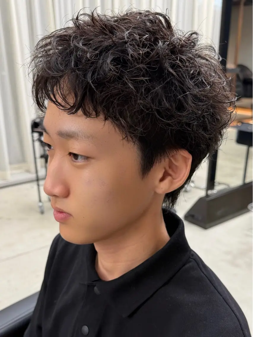 ショート パーマ メンズ カット パーマ メンズ特化/ ルーズパーマ/TOIのヘアスタイル